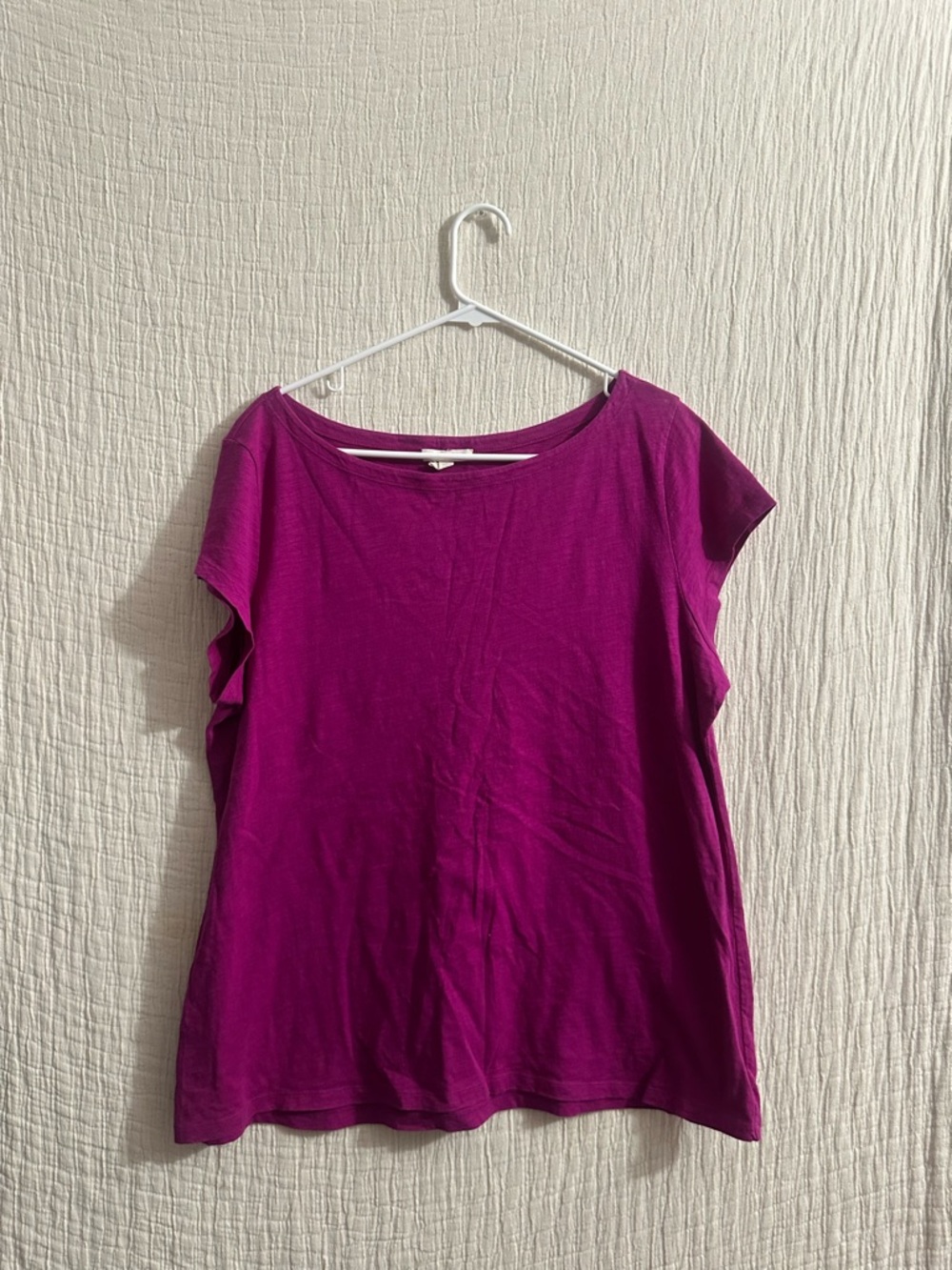 Eileen fisher Short Sleeve Scoop Neck Tee - Magenta